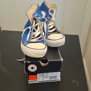 Converse Blue High-Tops with White Details